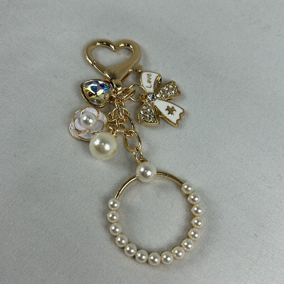 K30 Mutli-Charm Coquette Purse Keychain Bling Charm - Picture 3 of 7